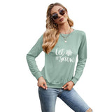 Women Let It Snow Long Sleeve Shirt Snowflake Christmas Blouse