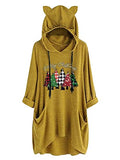Buffalo Plaid Christmas Tree Hoodie Merry Christmas Shirt with Pockets
