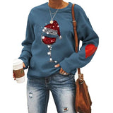 Women Christmas Wine Shirt Santa Wine Glass Sweatshirt