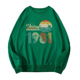 Vintage 1981 Sweatshirt 40 Years Old Birthday Gift Long Sleeve Shirt for Women