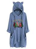 Buffalo Plaid Christmas Tree Hoodie Merry Christmas Shirt with Pockets