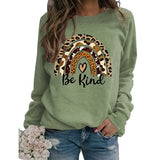 Be Kind Rainbow Sweatshirt for Women Long Sleeve Kindness Shirt