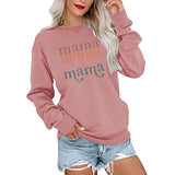 Women Mama Crewneck Sweatshirt Gift Shirt