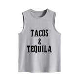 Tacos und Tequila Tank Tops Frauen Grafik Trinken Shirt