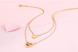 Love Heart Womens Necklace Stainless Steel Gold Plated Pendant Necklaces for Mom Inlay 5A Cubic Zirconia Personalized Moms Necklace with Kid’s Name