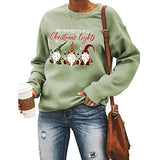Women My Favorite Color is Lights Sweatshirt Long Sleeve Santa Sweatshirt Christmas Shirt