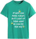 Funny Christian Shirt Women Christian Lightning Bug Shirt Gifts for Her