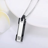 Collier pendentif en acier inoxydable pour Couples, ensemble de colliers assortis personnalisés pour Couple avec nom et Date gravée