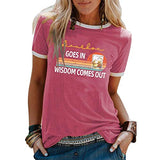 Femmes Bourbon va dans la sagesse sort drôle boire T-Shirt Vintage Bourbon chemise