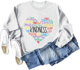 Damen Sweatshirt mit Aufschrift „Kindheit, Liebe, Herz“, langärmelig