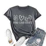 Women Peace Love Fitness Shirt Fitness Shirts