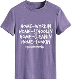 Funny Mom Shirt Women Quarantine Mom Tee Tops