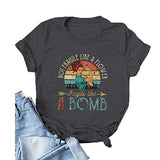 Les femmes ne sont pas fragiles comme une fleur Fragile comme une bombe T-shirt graphique