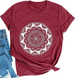 Mandala T-Shirt Bohemian Women Graphic T-Shirt