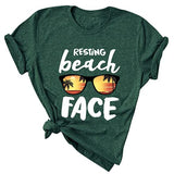 T-Shirt de plage pour femmes, chemise graphique de plage, chemise d'été