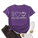 Femmes paix amour bonheur T-Shirt bonheur T-Shirt femme chemise graphique