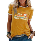 Femmes Bourbon va dans la sagesse sort drôle boire T-Shirt Vintage Bourbon chemise