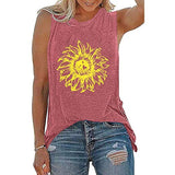 Débardeur tournesol pour femmes, chemise florale Vintage, chemise tournesol