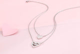 Love Heart Womens Necklace Stainless Steel Gold Plated Pendant Necklaces for Mom Inlay 5A Cubic Zirconia Personalized Moms Necklace with Kid’s Name