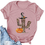 Women Pumpkin Cactus Shirt Halloween Pumpkin Shirt