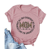 Women Mom Mode All Day Everyday T-Shirt Leopard Mom Shirt