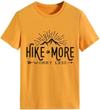 Adventure Tshirt for Women Hike More Worry Less Tees Tops