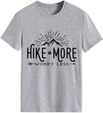 Adventure Tshirt for Women Hike More Worry Less Tees Tops