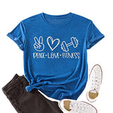 Women Peace Love Fitness Shirt Fitness Shirts