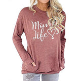 Women Long Sleeve Mom Life Blouse with Pockets