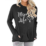 Women Long Sleeve Mom Life Blouse with Pockets
