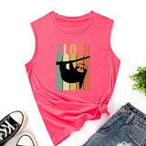Débardeur paresseux rétro Vintage pour femmes, t-shirt graphique paresseux tendance