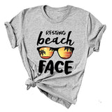 T-Shirt de plage pour femmes, chemise graphique de plage, chemise d'été
