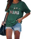 Women Plant Mama Tee Shirt Funny Gardening Graphic Tee Tops