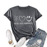 Femmes paix amour bonheur T-Shirt bonheur T-Shirt femme chemise graphique