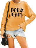 Women Dog Mom Sweatshirts Long Sleeve Shirt Blouse