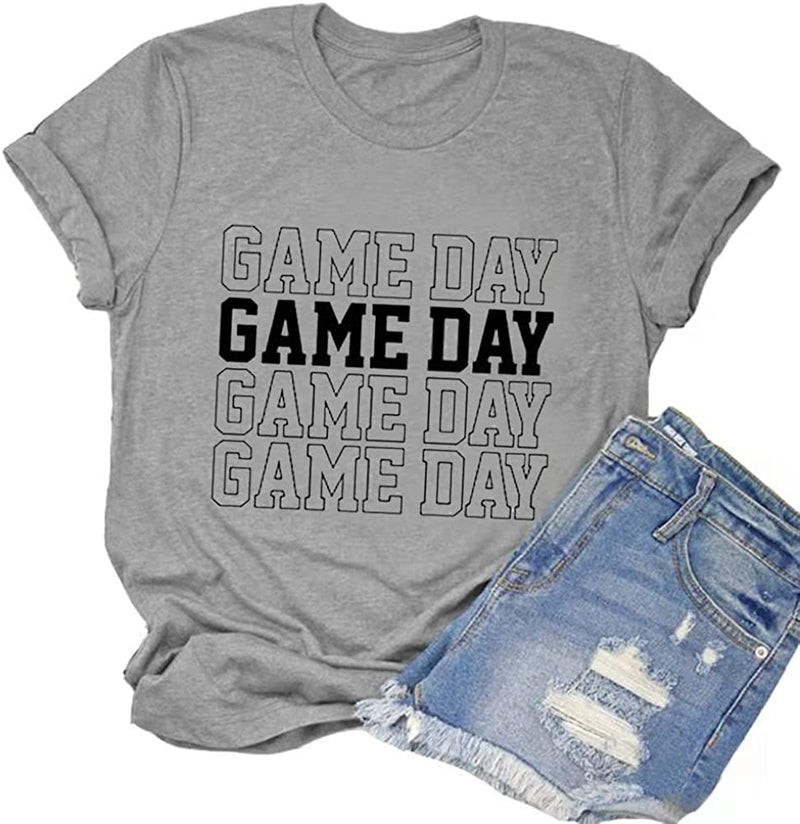 Chemise de jour de match pour femmes, chemise graphique mignonne