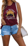 Women Camping Shirt Go Outside Worst Case Scenario A Coyote Kills You Tee Tops
