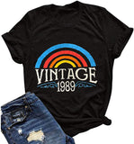 Women Vintage 1970s Vintage 1980s Vintage 1990s Birthday T-Shirt