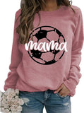 Women Soccer Mama Sweatshirt Soccer Season Graphic Tops
