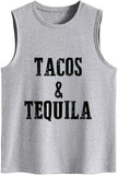 Tacos und Tequila Tank Tops Frauen Grafik Trinken Shirt