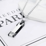 Collier pendentif en acier inoxydable pour Couples, ensemble de colliers assortis personnalisés pour Couple avec nom et Date gravée