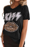 Damen T-Shirt mit Leoparden-Print