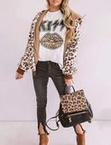 Damen T-Shirt mit Leoparden-Print