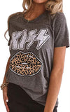 Damen T-Shirt mit Leoparden-Print