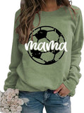 Women Soccer Mama Sweatshirt Soccer Season Graphic Tops