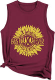 Best Mom Ever in Sunflower Tank Women Shirt