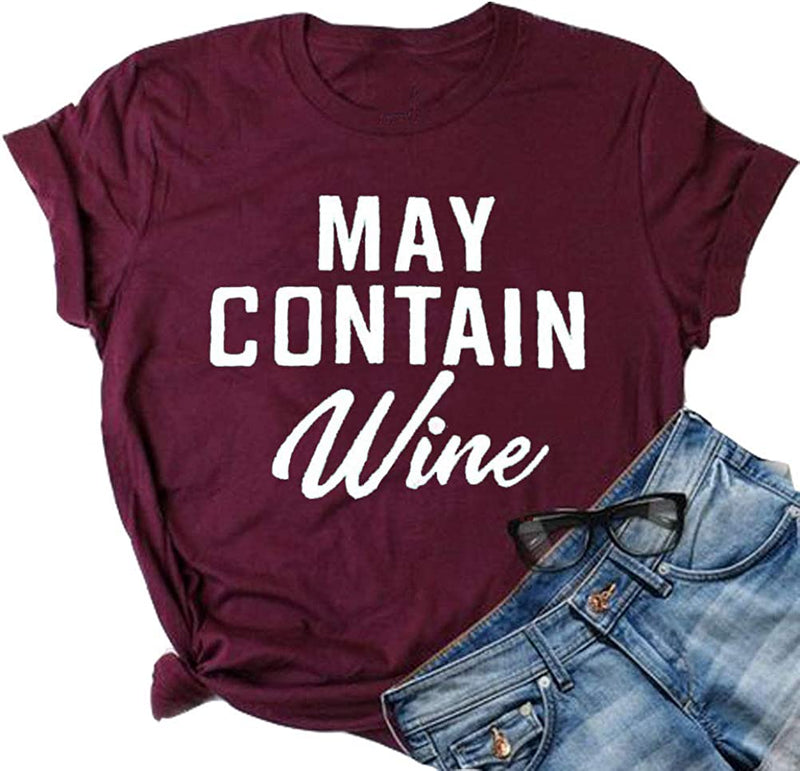 T-shirt Les femmes peuvent contenir du vin