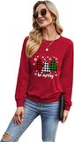 Women Be Merry Shirt Long Sleeve Buffalo Plaid Christmas Blouse