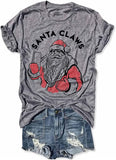 Women Long Sleeve Santa Cute Sweatshirt Christmas Santa Sweatshirt