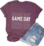Chemise de jour de match pour femmes, chemise graphique mignonne